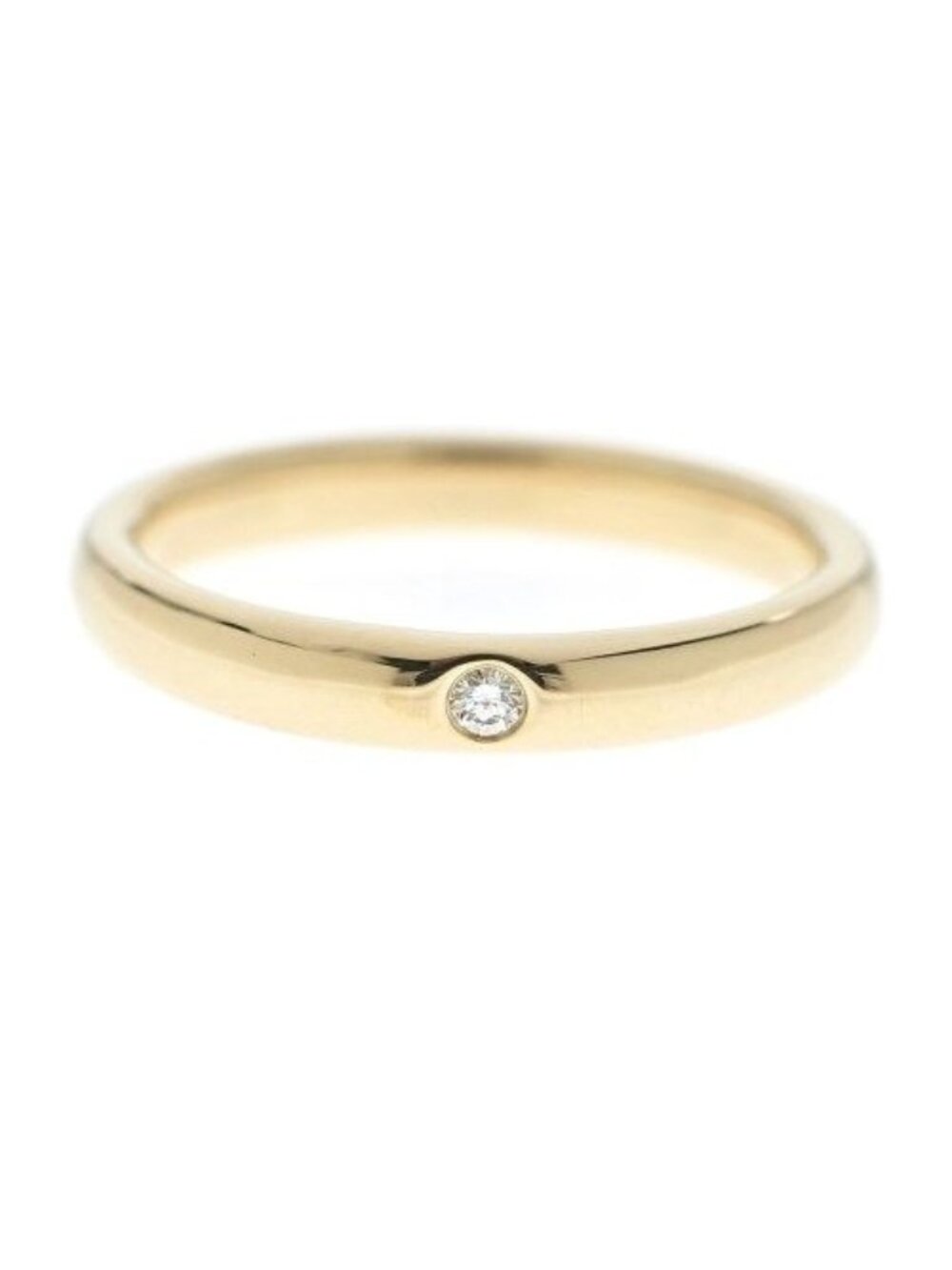 Tiffany & Co Forever Band Ring 18k Yellow Gold Diamond New